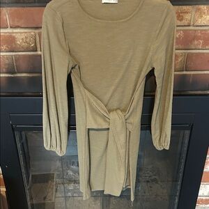 Olive Green Long Sleeve Dress
